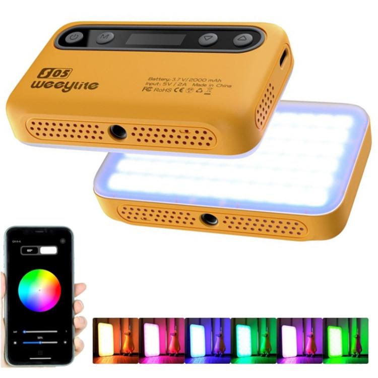 Weeylite S05 Portable App Control Phone Fill Lamp Video Live Streaming Photography RGB Full Color...
