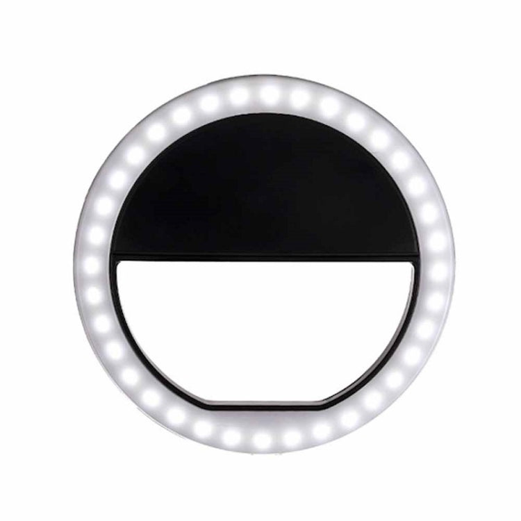 Ring-Shaped Mobile Phone Selfie Fill Light LED Flashlight For Live Photography, White, Black, Pink