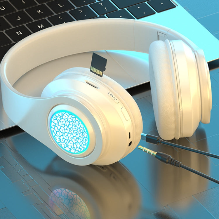 B39 Wireless Bluetooth Headset Subwoofer With Breathing Light Support TF Card, Black Red, Red Bla...