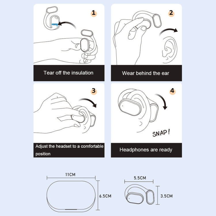 Ear-Hook Bone Conduction Waterproof Bluetooth Earphone