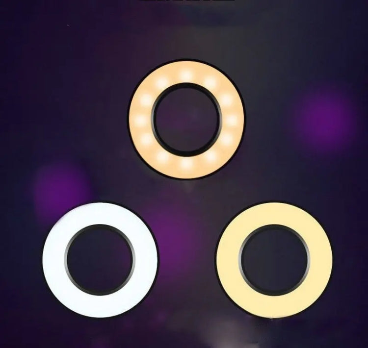 Selfie Ring Light With Cell Phone Holder 360 Rotating Flexible Arms For Live Stream, 8 Inch