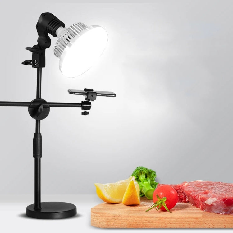 Mushroom Fill Light + Desktop Overhead Photography Stand Kit for Photo/Video, 90W 155mm, 80W 120mm