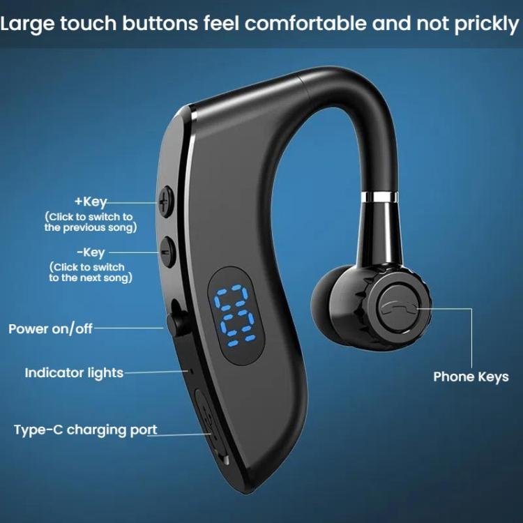 On-Ear Business Digital Display Bluetooth Earphone