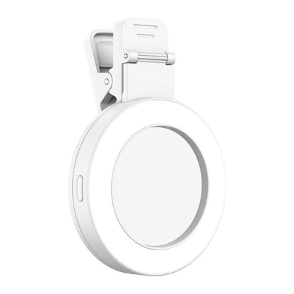 Foldable Clip-type Mobile Phone Rear Selfie Mirror Fill Light, White, Purple, Pink