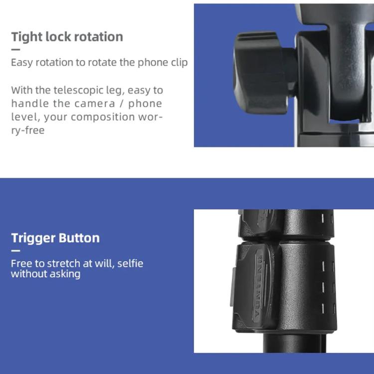 YUNTENG 1288 50 Inch Aluminum Alloy Selfie Stick