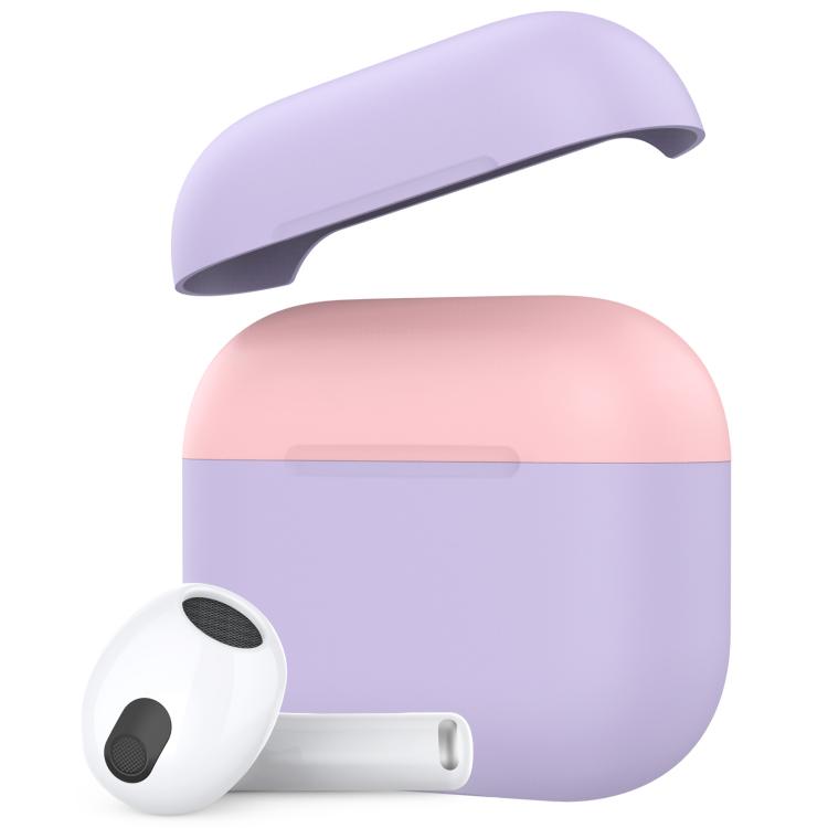 For AirPods 3 AhaStyle PT147-2 Dual-cap Split Silicone Protective Case