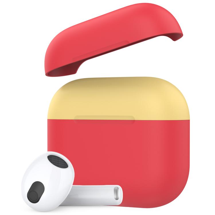 For AirPods 3 AhaStyle PT147-2 Dual-cap Split Silicone Protective Case