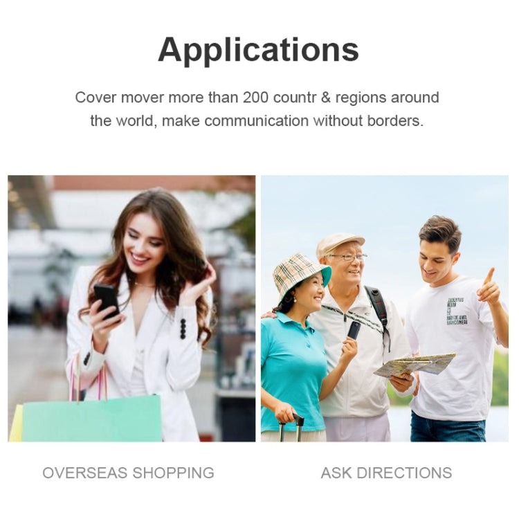 T10 Portable WIFI Smart Voice Translator Smart Business Travel Real Time AI Translator Translatio...