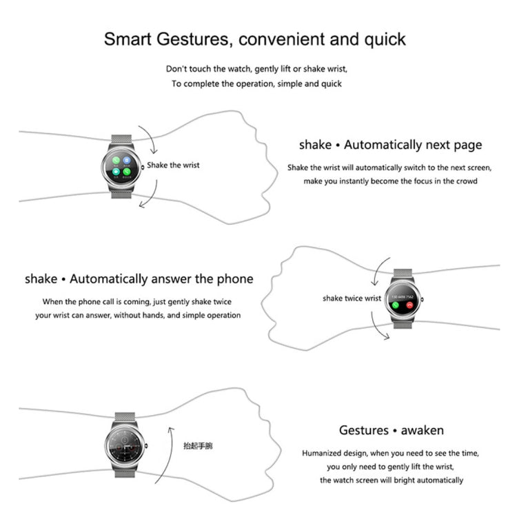 SMA-Round 1.28 inch Color Touch Screen Bluetooth Smart Watch, Waterproof, Support Voice Control /...