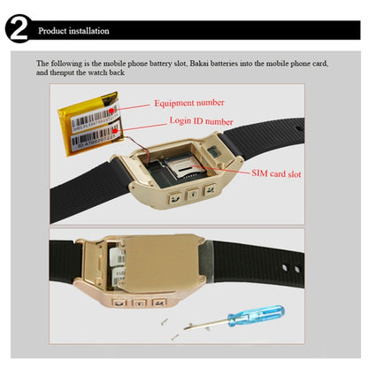 D99+ 1.22 inch HD LCD Screen GPS Smartwatch for the Elder Waterproof, Support GPS + LBS + WiFi Po...