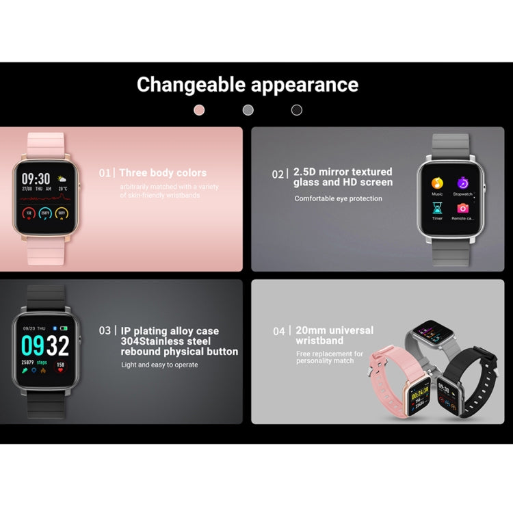 SMA-F1 1.3 inch TFT Full Touch Screen IP68 Waterproof Smart Sports Watch, Support Dynamic Heart R...