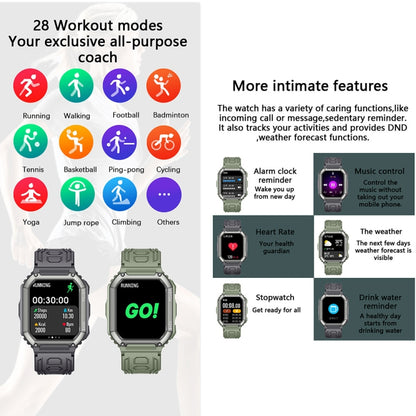 KR06 Waterproof Pedometer Sport Smart Watch