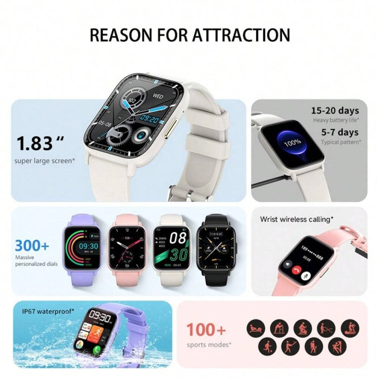 DM60 1.83 inch Waterproof Smart Watch