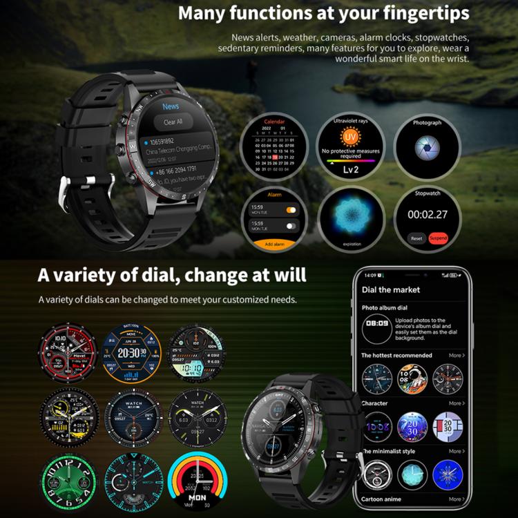 HAMTOD 1.6 inch Screen Smart Watch