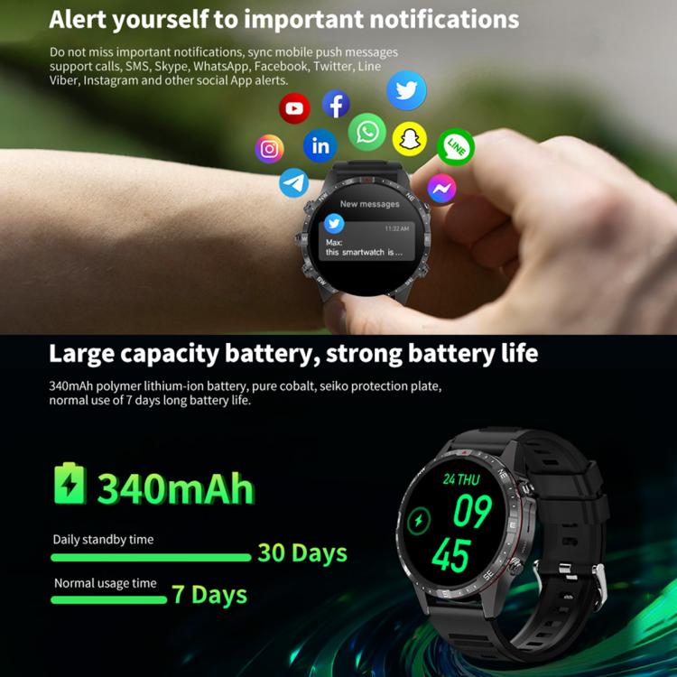 HAMTOD 1.6 inch Screen Smart Watch