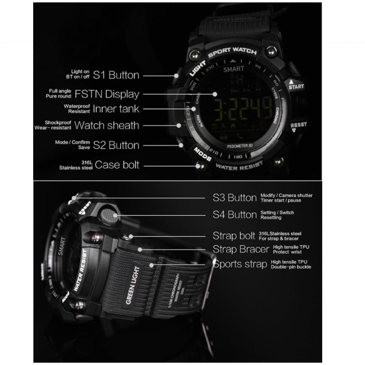 EX16 Full Angle Screen Display Sport Smart Watch