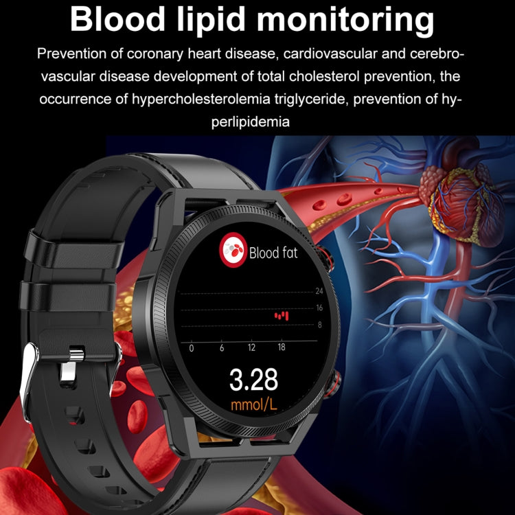 ET310 1.39 inch IPS Screen IP67 Waterproof Silicone Band Smart Watch, Support Body Temperature Mo...