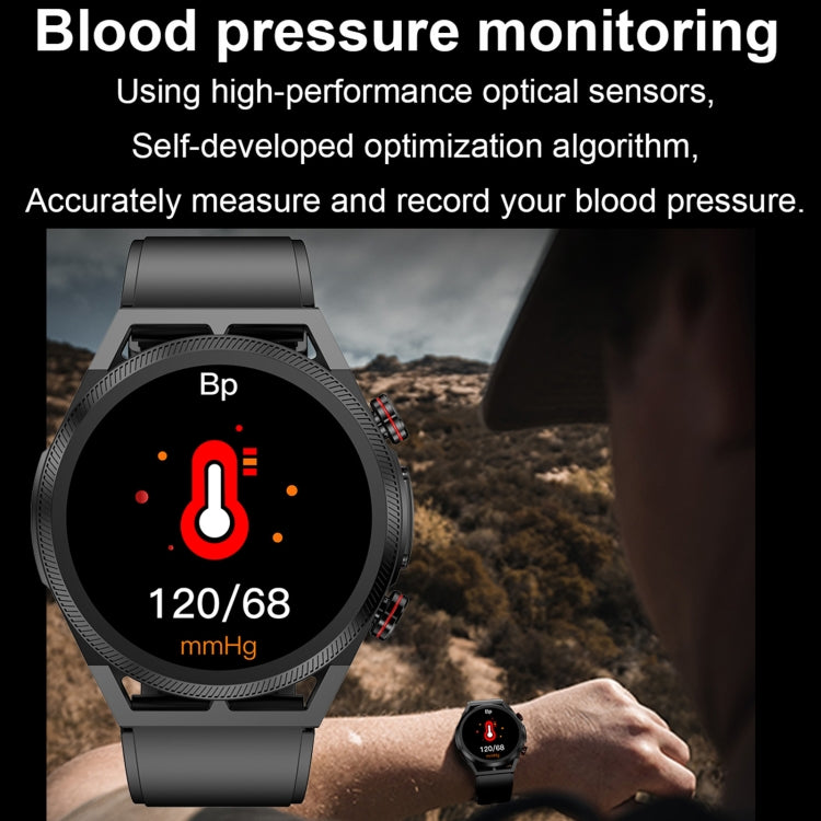 ET310 1.39 inch IPS Screen IP67 Waterproof Silicone Band Smart Watch, Support Body Temperature Mo...