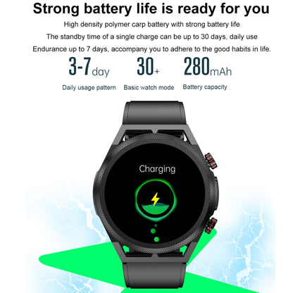 ET310 1.39 inch IPS Screen IP67 Waterproof Silicone Band Smart Watch, Support Body Temperature Mo...