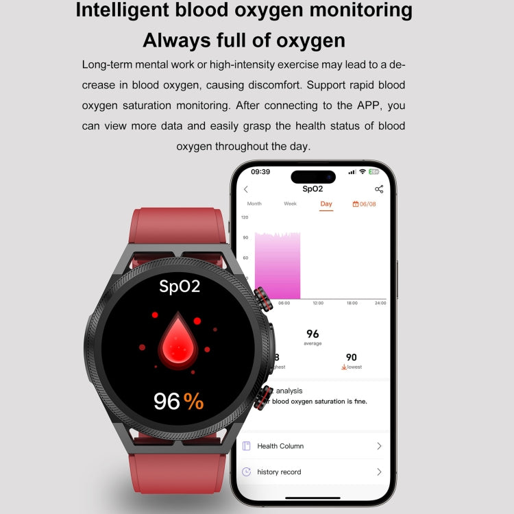ET310 1.39 inch IPS Screen IP67 Waterproof Leather Band Smart Watch, Support Body Temperature Mon...