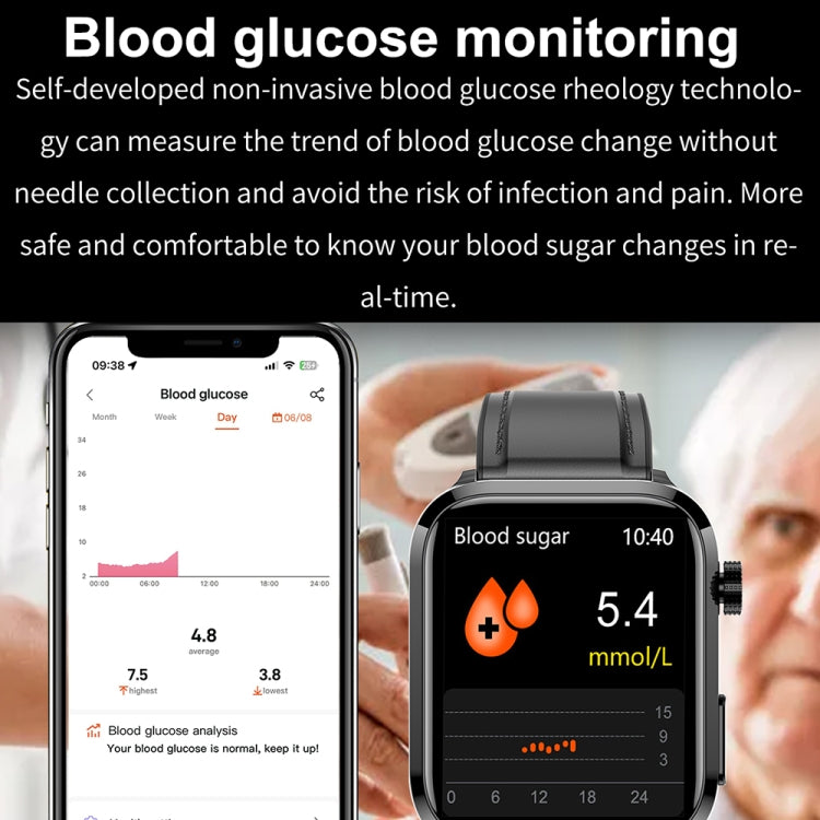 1.91 inch IPS Screen IP68 Waterproof Silicone Band Smart Watch