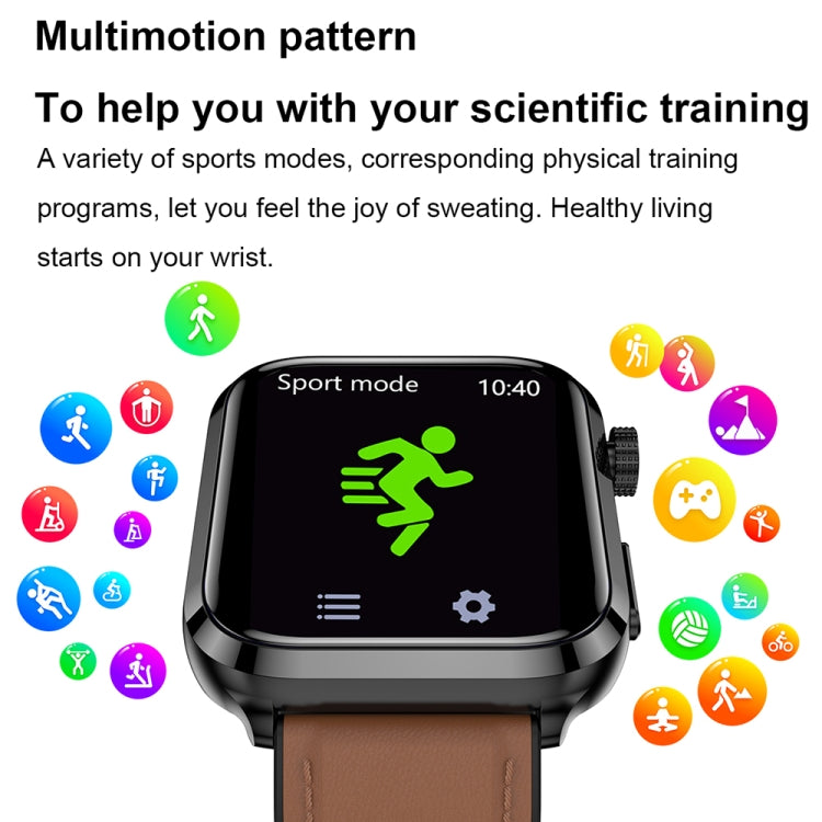 1.91 inch IPS Screen IP68 Waterproof Silicone Band Smart Watch