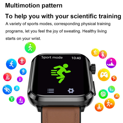 1.91 inch IPS Screen IP68 Waterproof Silicone Band Smart Watch