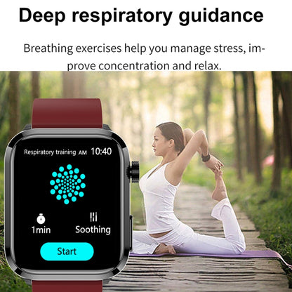 1.91 inch IPS Screen IP68 Waterproof Silicone Band Smart Watch