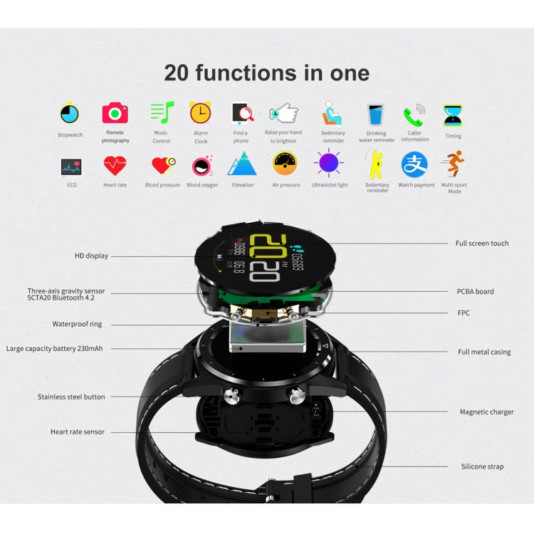 DT28 1.54inch IP68 Silicone Strap Smartwatch