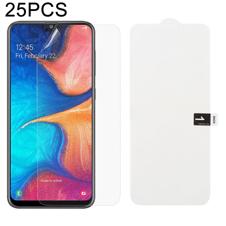 25 PCS Soft Hydrogel Film Full Cover Front Protector with Alcohol Cotton + Scratch Card for Galax...