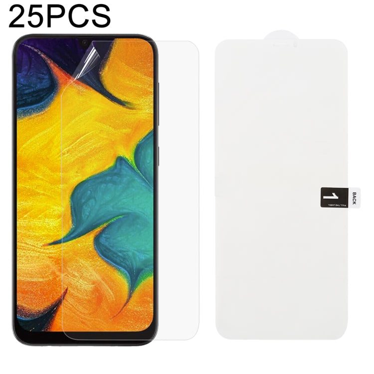 25 PCS Soft Hydrogel Film Full Cover Front Protector with Alcohol Cotton + Scratch Card for Galax...