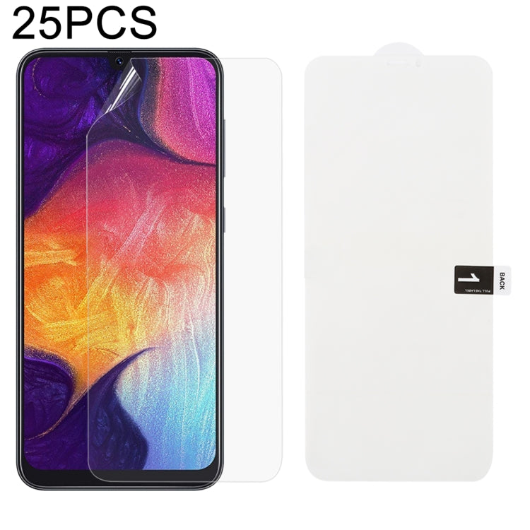 25 PCS Soft Hydrogel Film Full Cover Front Protector with Alcohol Cotton + Scratch Card for Galax...