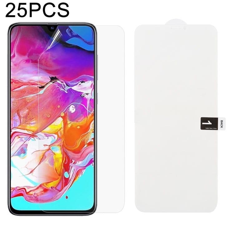 25 PCS Soft Hydrogel Film Full Cover Front Protector with Alcohol Cotton + Scratch Card for Galax...