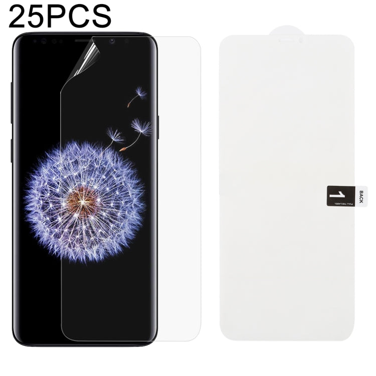 25 PCS Soft Hydrogel Film Full Cover Front Protector with Alcohol Cotton + Scratch Card for Galax...
