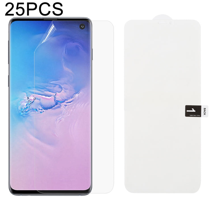 25 PCS Soft Hydrogel Film Full Cover Front Protector with Alcohol Cotton + Scratch Card for Galax...