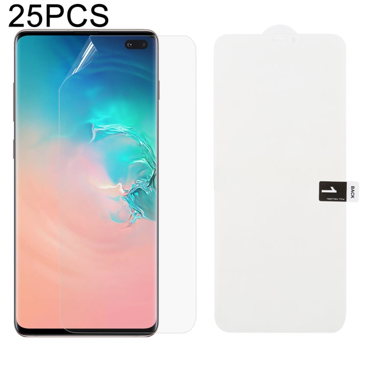 25 PCS Soft Hydrogel Film Full Cover Front Protector with Alcohol Cotton + Scratch Card for Galax...