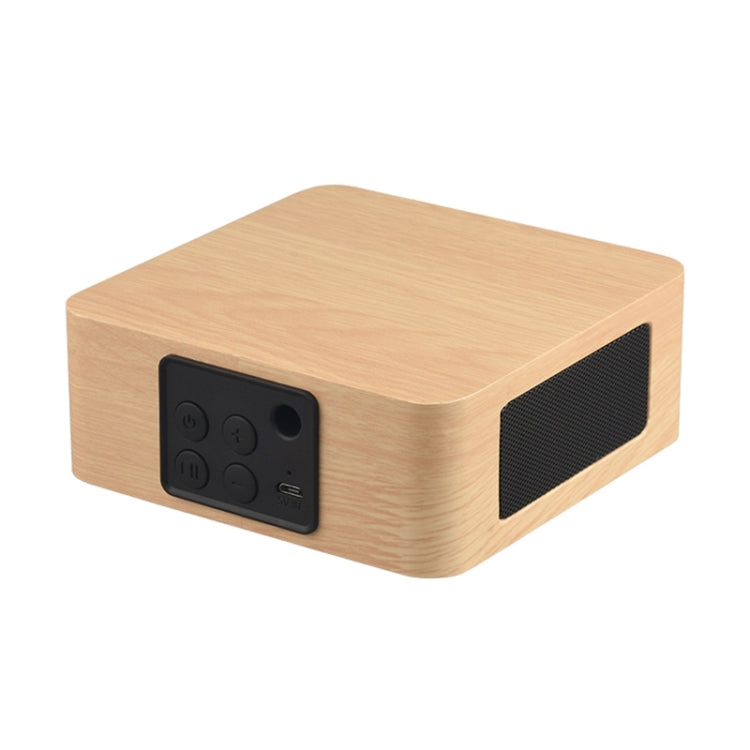 Q1A Bluetooth 4.2 Mini Wooden Double Horns Bluetooth Speaker, Q1A(Yellow Wood Texture)�����������...