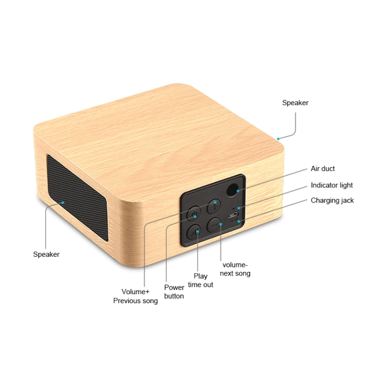 Q1A Bluetooth 4.2 Mini Wooden Double Horns Bluetooth Speaker, Q1A(Yellow Wood Texture)�����������...