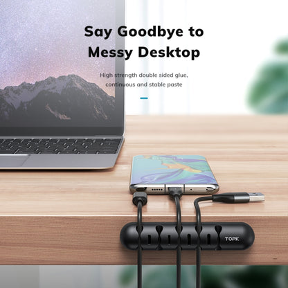 TOPK L35 Desktop Cable Organizer Data Cable Earphone Storage Cable Fixer Magnetic Head Storage Ca...