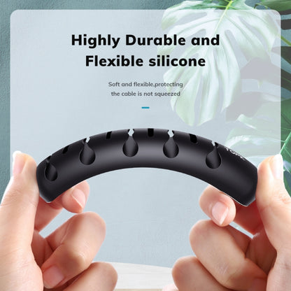 TOPK L35 Desktop Cable Organizer Data Cable Earphone Storage Cable Fixer Magnetic Head Storage Ca...
