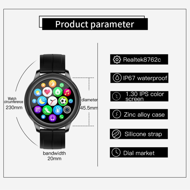 CF22 1.3 inch Touch Screen Smart Watch
