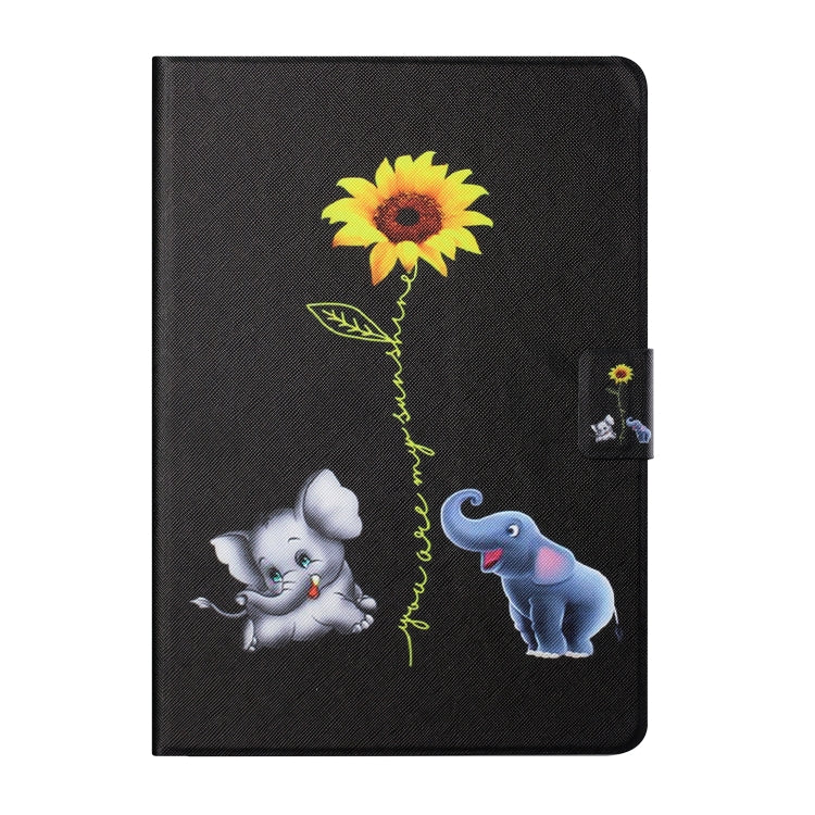 Colored Drawing Horizontal Flip Leather Case with Holder & Card Slots