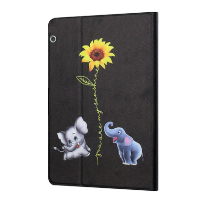 Colored Drawing Horizontal Flip Leather Case with Holder & Card Slots