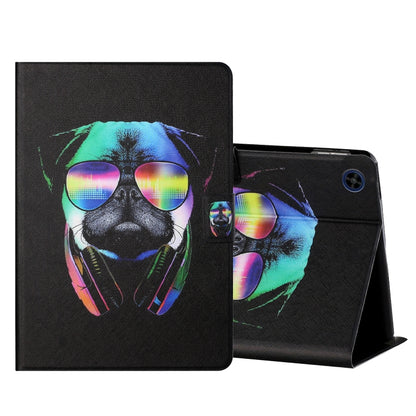 Colored Drawing Horizontal Flip Leather Case with Holder & Card Slots