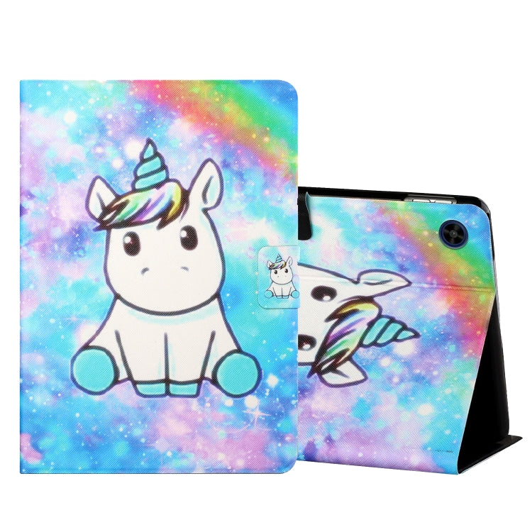 Colored Drawing Horizontal Flip Leather Case with Holder & Card Slots