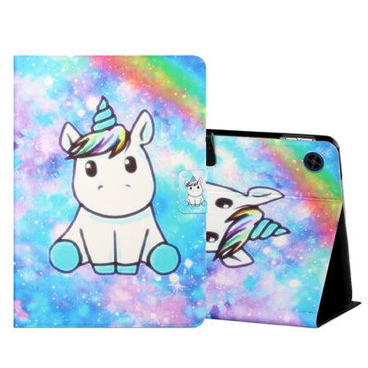 Colored Drawing Horizontal Flip Leather Case with Holder & Card Slots