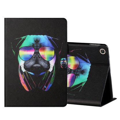 Colored Drawing Horizontal Flip Leather Case with Holder & Card Slots