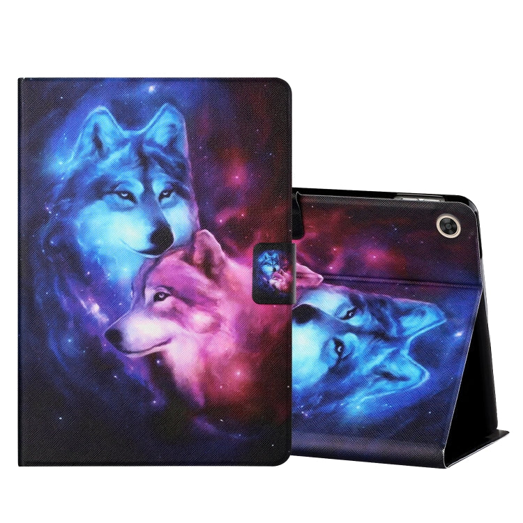 Colored Drawing Horizontal Flip Leather Case with Holder & Card Slots