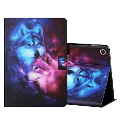 Colored Drawing Horizontal Flip Leather Case with Holder & Card Slots