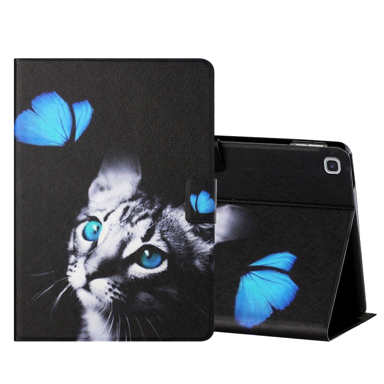 Colored Drawing Horizontal Flip Leather Case with Holder & Card Slots